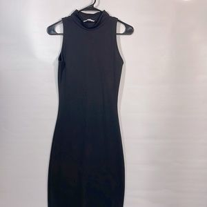 Zara Trafaluc Collection Knit Sleeveless Dress Sz S High Neck Career Classic